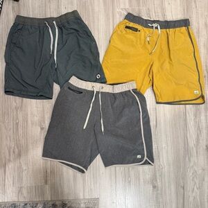 Men's Vuori Shorts 4pack - Gray, Yellow, 2 Green